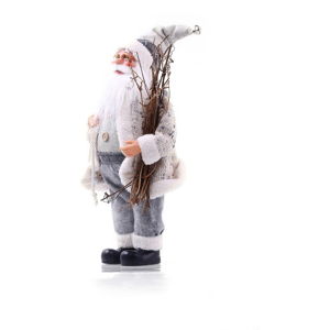 Szara świąteczna figurka DecoKing Santa