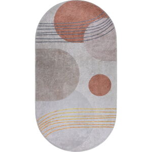 Pomarańczowy/kremowy dywan odpowiedni do prania 60x100 cm Oval – Vitaus