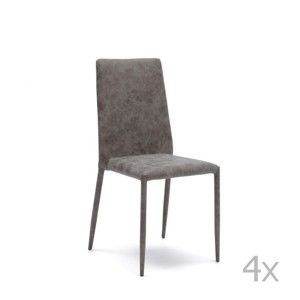 Zestaw 4 ciemnoszarych krzeseł Design Twist Dammam