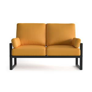 Żółta 2-osobowa sofa ogrodowa z podłokietnikami Marie Claire Home Angie