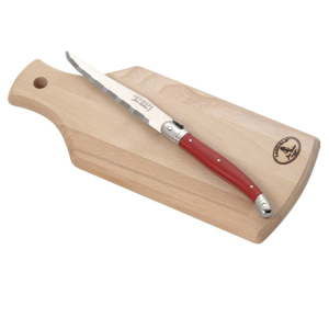 Komplet noża kuchennego i deski z drewna bukowego Jean Dubost, dł. noża 12 cm