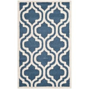Niebieski dywan wełniany Safavieh Lola Azoru, 91x152 cm