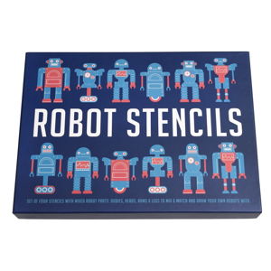 Zestaw 4 szablonów do wykonania robots Rex London Robot Stencils