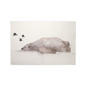 Ręcznie tkany dywan dziecięcy Naf Naf Snow Bear, 150x100 cm