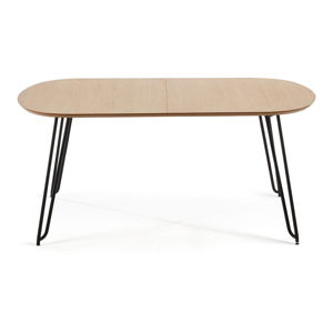 Naturalny rozkładany stół w dekorze dębu 90x140 cm Novac – Kave Home