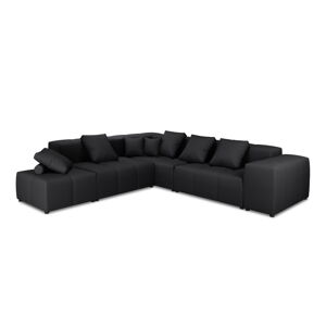 Czarna sofa narożna (zmienna) Rome - Cosmopolitan Design