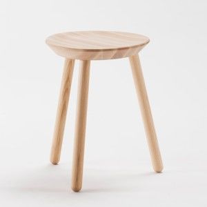 Naturalny stołek z litego drewna EMKO Naïve