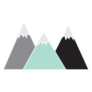 Naklejka ścienna Dekornik Pastel Mountains, 150x83 cm
