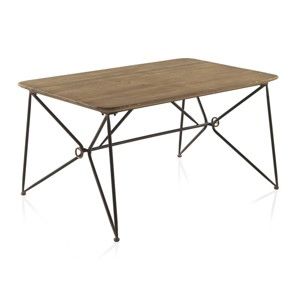 Stół z metalową konstrukcją i drewnianym blatem Geese, 150x90 cm