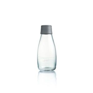 Szara butelka ze szkła ReTap z dożywotnią gwarancją, 300 ml