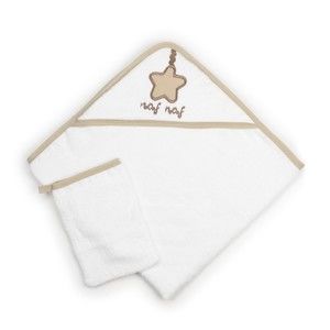 Zestaw ręcznika dziecięcego i rękawicy do kąpieli Naf Naf Dreams, 75x75 cm