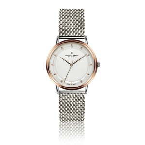 Damski zegarek z paskiem w srebrnym kolorze ze stali nierdzewnej Frederic Graff Rustikala