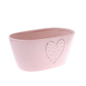 Różowa doniczka ceramiczna Dakls