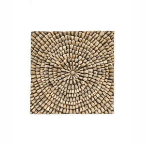 Dekoracja ścienna z drewna tekowego WOOX LIVING Bee, 70x70 cm