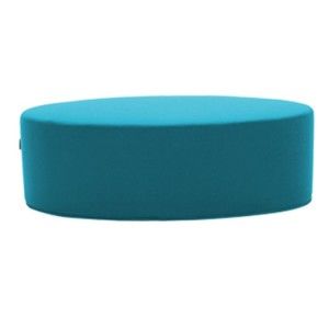 Turkusowy puf Softline Bon-Bon Felt Melange Turquoise, dł. 60 cm