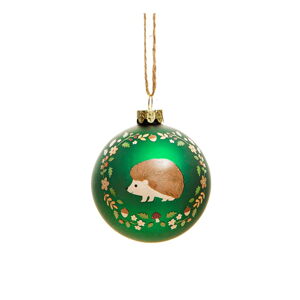Szklana ozdoba świąteczna Woodland Hedgehog – Sass & Belle