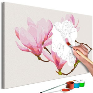 Zestaw płótna, farb i pędzli DIY Artgeist Floral Twig, 60x40 cm