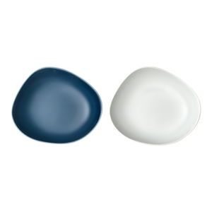 Zestaw 2 niebiesko-białych głębokich porcelanowych talerzy Like by Villeroy & Boch Group