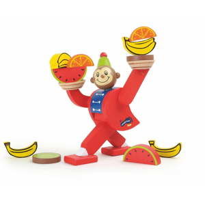 Małpa drewniana z owocami Legler Circus Monkey