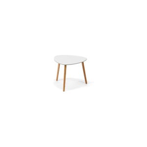 Biały stolik z nogami w naturalnej barwie loomi.design Viby