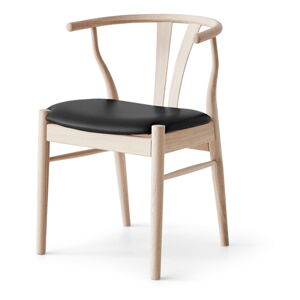 Czarno-naturalne skórzane krzesło Freja – Hammel Furniture