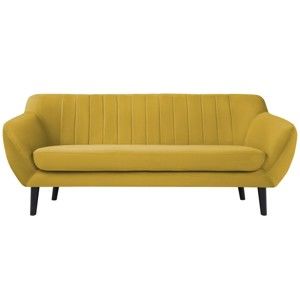 Żółta aksamitna sofa Mazzini Sofas Toscane, 188 cm