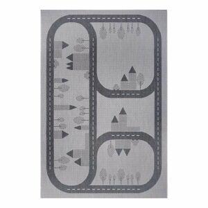 Szary dywan dla dzieci Ragami Roads, 80x150 cm