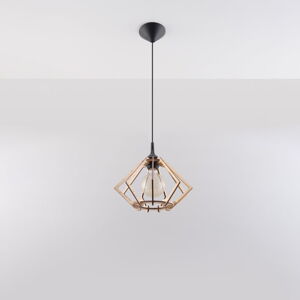 Naturalna lampa wisząca z drewnianym kloszem ø 27,5 cm Toranja – Nice Lamps