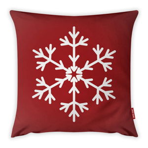 Poszewka na poduszkę Vitaus Christmas Period Red Simple Snowflake, 43x43 cm