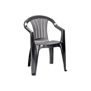 Ciemnoszare plastikowe krzesło ogrodowe Sicilia – Keter