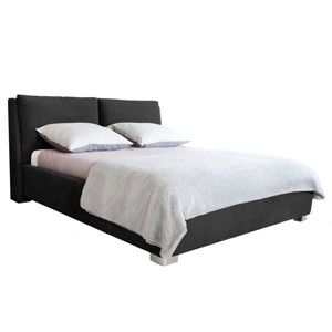 Czarne łóżko 2-osobowe Mazzini Beds Vicky, 140x200 cm
