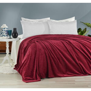 Czerwona narzuta na łóżko dwuosobowe 200x220 cm Melinda – Mijolnir