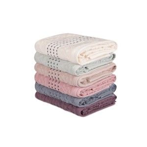 Zestaw 6 ręczników bawełnianych Oyma Kanal Desenli, 50x90 cm