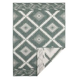 Zielono-kremowy dywan odpowiedni na zewnątrz Bougari Malibu, 170x120 cm