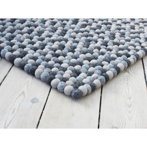Ciemnoszary wełniany dywan kulkowy Wooldot Ball Rugs, 100x150 cm