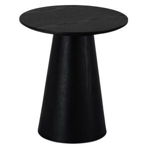 Czarny stolik w dekorze dębu ø 45 cm Tango – Furnhouse