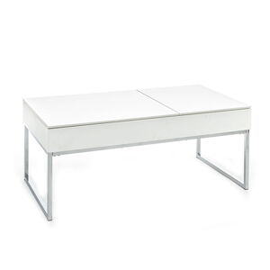 Biały stolik z białym blatem 60x110 cm Celinda – Tomasucci