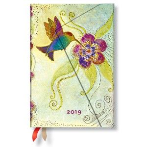 Kalendarz na 2019 rok Paperblanks Hummingbird Verso, 10x14 cm