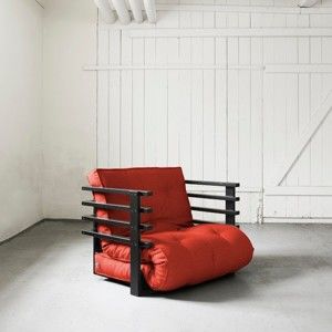 Fotel rozkładany Karup Funk Black/Red