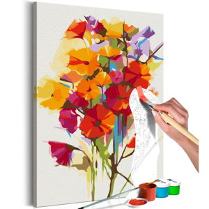 Zestaw płótna, farb i pędzli DIY Artgeist Summer Flowers, 60x40 cm