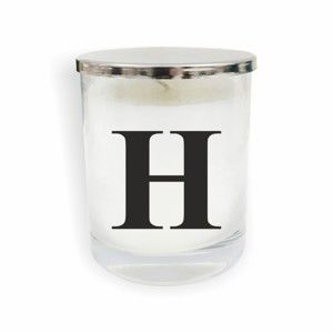 Biało-czarna świeczka North Carolina Scandinavian Home Decors Monogram Glass Candle H