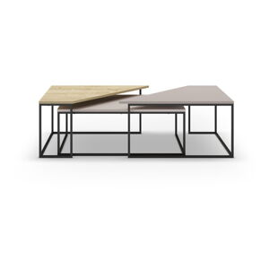 Szarobeżowe stoliki zestaw 3 szt. 70x110 cm Titan – Marckeric