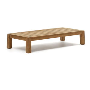 Naturalny stolik z litego drewna tekowego 76x153 cm Forcanera – Kave Home