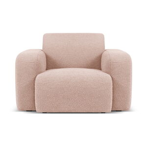 Różowy fotel z przędzy pętelkowej Bouclé Molino – Micadoni Home