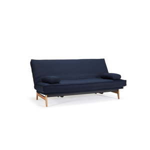 Ciemnoniebieska rozkładana sofa ze zdejmowanym obiciem Innovation Aslak Elegant Mixed Dance Blue, 81x200 cm