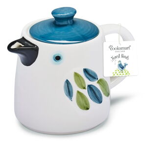 Biało-niebieski ceramiczny dzbanek do herbaty Forest Birds – Cooksmart ®
