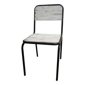 Białe krzesło z litego drewna jodłowego Industrial – Antic Line