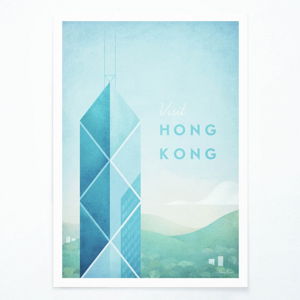 Plakat Travelposter Hong Kong, A3