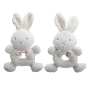 Zestaw 2 białych gryzaków dziecięcych Unimasa Rabbits