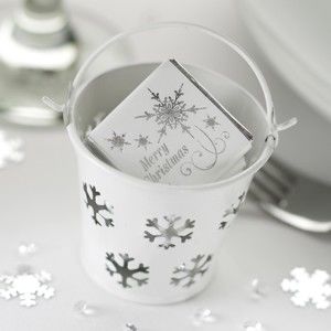 Zestaw 5 wiaderek dekoracyjnych Neviti Snowflake